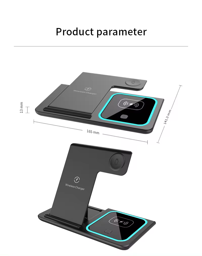 Foldable 3-in-1 Wireless Charging Station