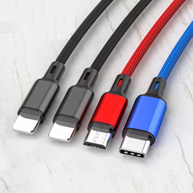 4-in-1 Universal Charging Cable 2-Pack — 4 ft