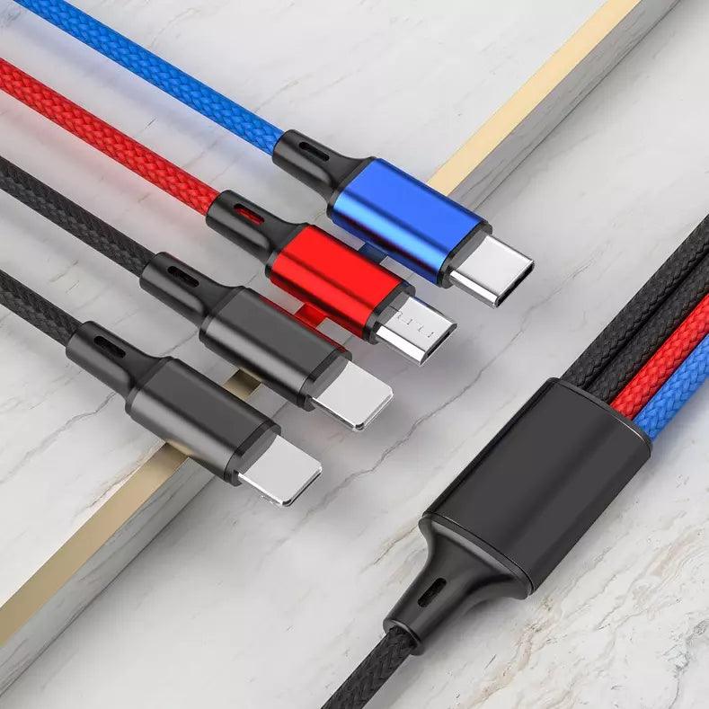 4-in-1 Universal Charging Cable 2-Pack — 4 ft