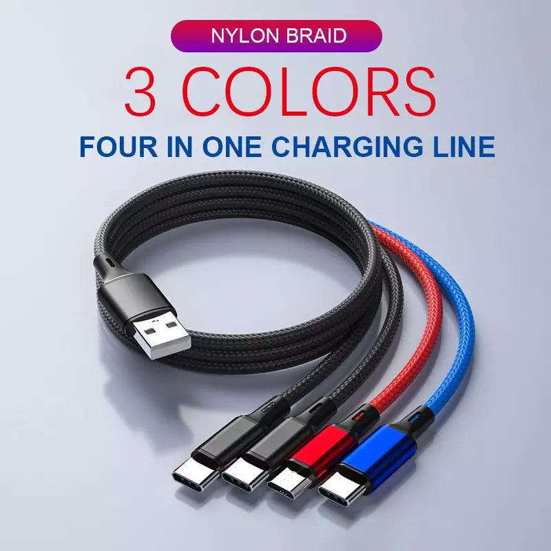 4-in-1 Universal Charging Cable 2-Pack — 4 ft