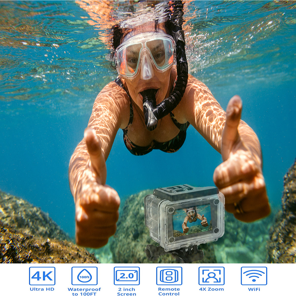 4K Wi-Fi Action Camera Kit