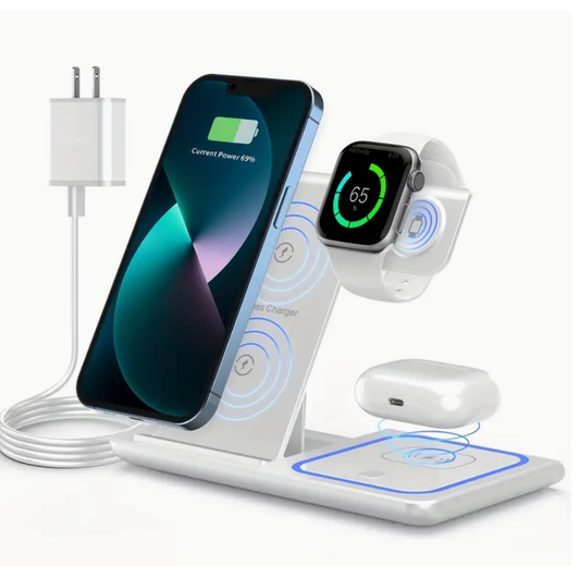 Foldable 3-in-1 Wireless Charging Station