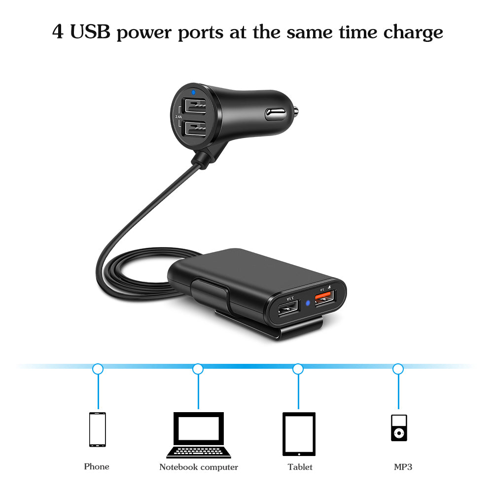 Quick-Clip Multi-Port Car Charger